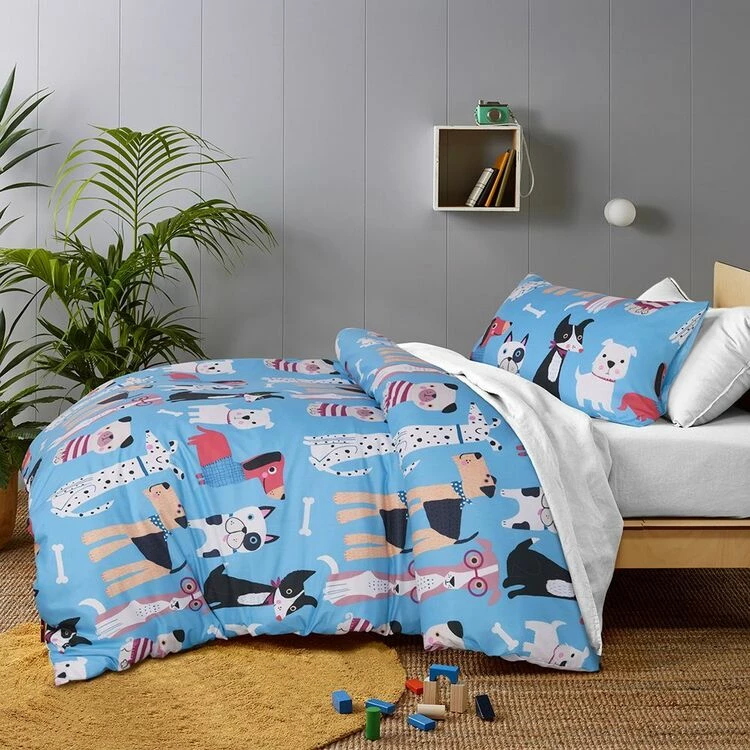 Happy Kids Puppy Club Glow In The Dark Quilt Cover Set Double Bed Multicoloured Double 3 Happy Kids Puppy Club Glow In The Dark Quilt Cover Set Double Bed Multicoloured Double