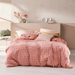Linen House Benedita Cotton Quilt Cover Set King Bed Blossom King