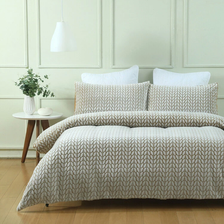 Phase 2 Cheltenham Flannel Fleece Quilt Cover Set Queen Bed Cashew Queen 3 Phase 2 Cheltenham Flannel Fleece Quilt Cover Set Queen Bed Cashew Queen