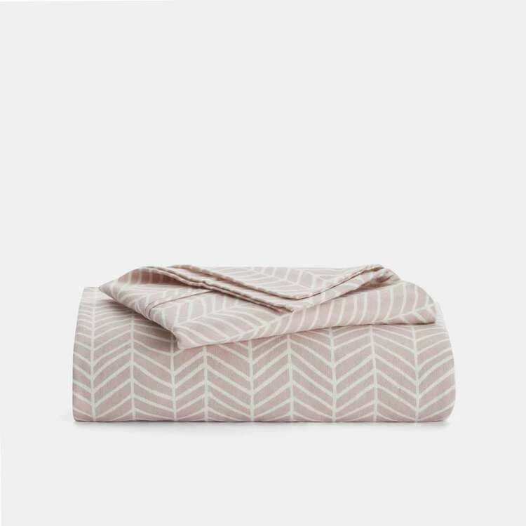 Soren Aspen Flannelette Combo Set King Bed Pink King 3 Soren Aspen Flannelette Combo Set King Bed Pink King