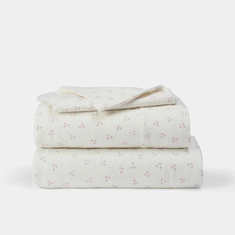 Soren Mika Print Flannelette Sheet Set King Bed Pink King 4 Soren Mika Print Flannelette Sheet Set King Bed Pink King - Image 2