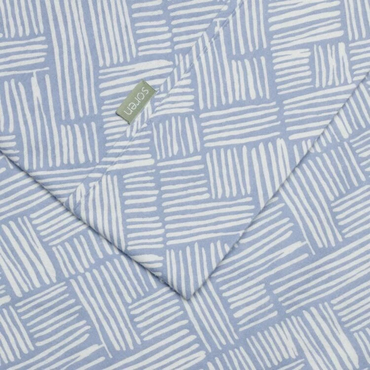 Soren Finley Print Flannelette Sheet Set Queen Bed Blue Queen 3 Soren Finley Print Flannelette Sheet Set Queen Bed Blue Queen