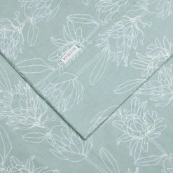 Elysian Neva Print Flannelette Sheet Set King Bed Green King