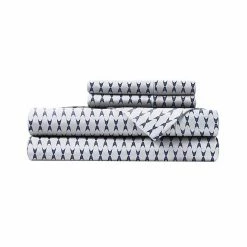 Elysian Cameo Print Flannelette Sheet Set Double Bed Blue Double