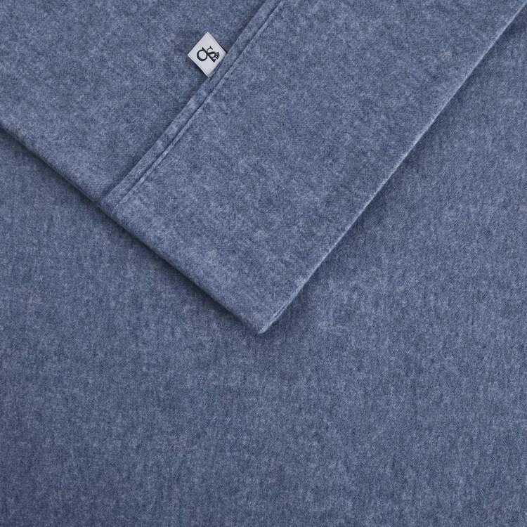 Shaynna Blaze Marle Print Flannelette Sheet Set Queen Bed Blue 3 Shaynna Blaze Marle Print Flannelette Sheet Set Queen Bed Blue