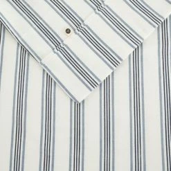 Jane Lamerton Home Stripe Print Flannelette Sheet Set Queen Bed Blue Queen