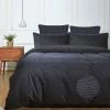 Phase 2 Bolivar Cordoroy/Sherpa Quilt Cover Set Queen Bed Charcoal Queen