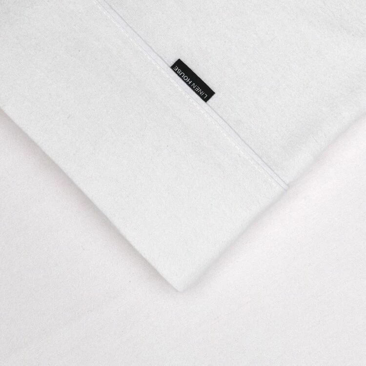 Sheridan Plain Dyed Flannelette Sheet Set King Bed White King 3 Sheridan Plain Dyed Flannelette Sheet Set King Bed White King