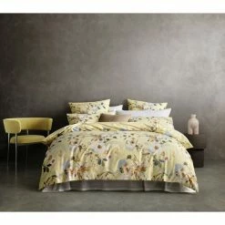 Sheridan Shipley Cotton Quilt Cover Set Queen Bed Lemonade Queen