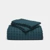 Shaynna Blaze Beleura Waffle Quilt Cover Set Queen Bed Sea Green Queen