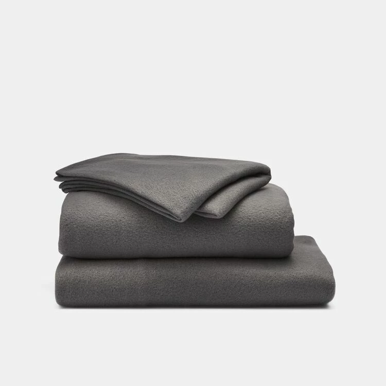 Ramesses Cashmere Touch Polar Fleece Sheet Set Single Bed Charcoal Single 4 Ramesses Cashmere Touch Polar Fleece Sheet Set Single Bed Charcoal Single - Image 2