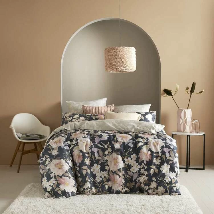 KAS Giselle 280 Thread Count Quilt Cover Set King Bed Charcoal King 3 KAS Giselle 280 Thread Count Quilt Cover Set King Bed Charcoal King