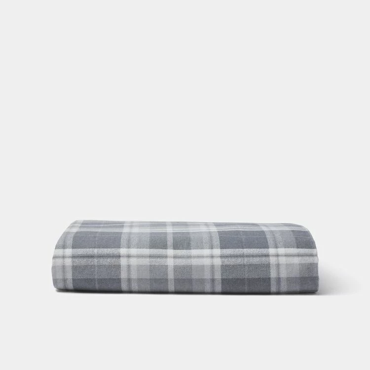Laura Ashley Mulholland Plaid Printed Flannelette Sheet Set Double Bed Grey Double 4 Laura Ashley Mulholland Plaid Printed Flannelette Sheet Set Double Bed Grey Double - Image 2