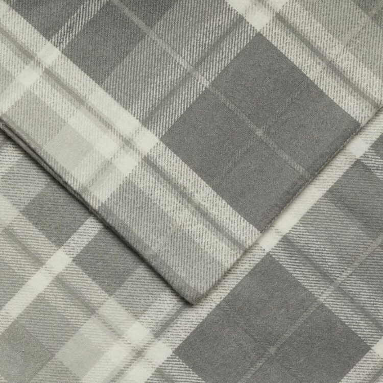 Laura Ashley Mulholland Plaid Printed Flannelette Sheet Set King Bed Grey King 3 Laura Ashley Mulholland Plaid Printed Flannelette Sheet Set King Bed Grey King