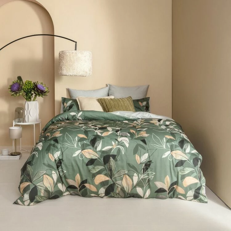 KAS Pario Cotton Quilt Cover Set King Bed Green King 3 KAS Pario Cotton Quilt Cover Set King Bed Green King