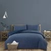 Ardor Alistair Seersucker Quilt Cover Set Double Bed Navy Double