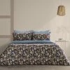 Ardor Florentine Print Microfibre Quilt Cover Set Queen Bed Navy Queen