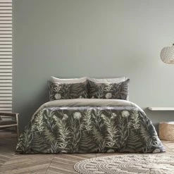 Ardor Fir Print Quilt Cover Set Queen Bed Khaki Queen