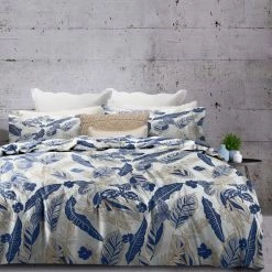 Odyssey Living Thermal Flannelette Willow Quilt Cover Set Queen Bed Multicoloured Queen