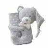 Bubba Blue BB Bear Soft Cuddle 2 Pc Gift Set 75 X 100 Grey -Bed Linen Sales Store 629288 C 0020 00