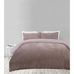 Shaynna Blaze Adelaide Velour Quilt Cover Set Queen Bed Dust Mauve Queen