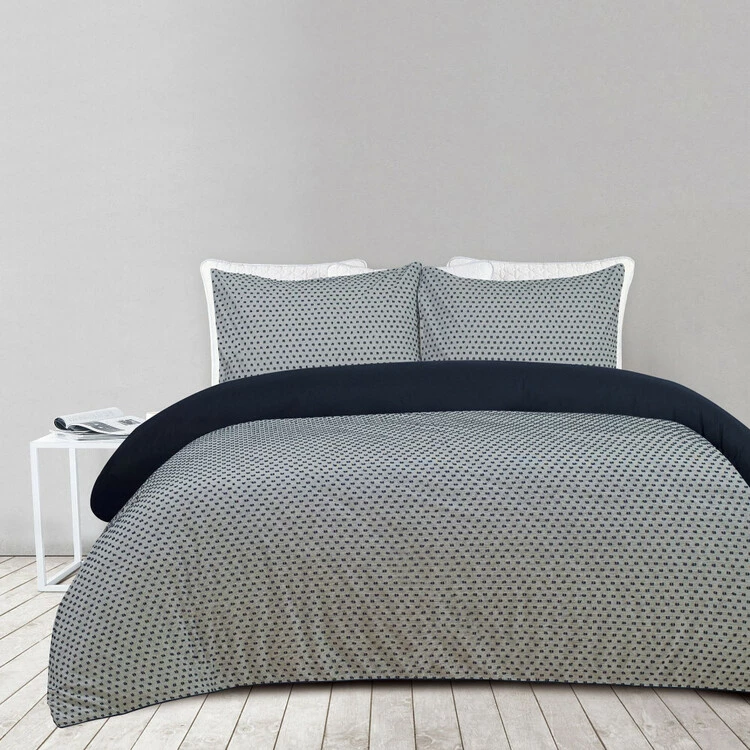 Shaynna Blaze Elwood Jacquard Quilt Cover Set Queen Bed Blue Queen 3 Shaynna Blaze Elwood Jacquard Quilt Cover Set Queen Bed Blue Queen