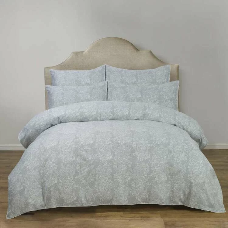 Chyka Home Cherie Textured Cotton Quilt Cover Set King Bed Silver King 3 Chyka Home Cherie Textured Cotton Quilt Cover Set King Bed Silver King