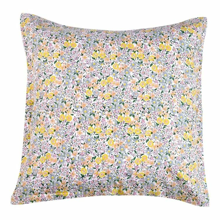 Chyka Home Milly Textured Cotton European Pillowcase Pair Multicoloured European 3 Chyka Home Milly Textured Cotton European Pillowcase Pair Multicoloured European