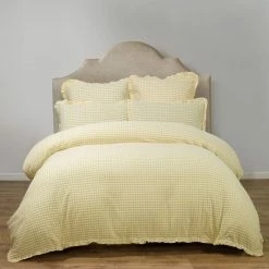 Chyka Home Laze Cotton Check Quilt Cover Set Super King Bed -Bed Linen Sales Store 629367 C 0700 00 2