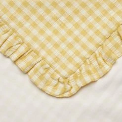 Chyka Home Laze Cotton Check European Pillowcase Pair Yellow European