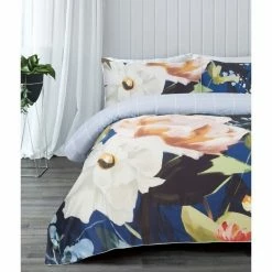 Jayson Brunsdon Homewares Jayson Brunsdon Home Flowerdale Cotton Sateen Quilt Cover Set Queen Bed Multicoloured Queen