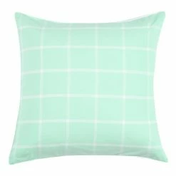 Jayson Brunsdon Homewares Hurstbridge Jacquard European Pillowcase Pair Mint European