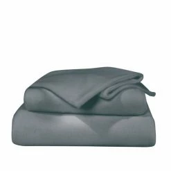 Soren Polar Fleece Sheet Set King Single Bed Charcoal King Single