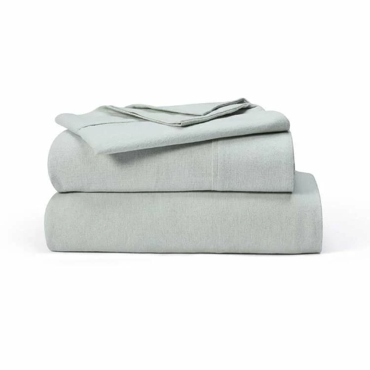 Gainsborough Plain Dyed Flannelette Sheet Set King Bed Green King 5 Gainsborough Plain Dyed Flannelette Sheet Set King Bed Green King - Image 3