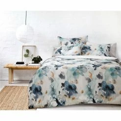 Gainsborough Suzanne Cotton Quilt Cover Set Super King Bed Multicoloured Super King