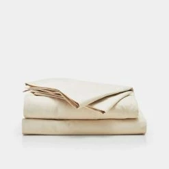 Dri Glo 2000 Thread Count Cotton Rich Sheet Set Double Bed Cream Double