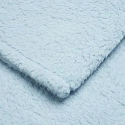 Soren Teddy Fleece Throw 130 X 170 Cm Cool Blue 130 X 170 Cm