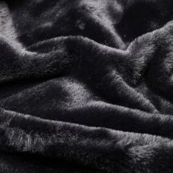 Soren Nevada Faux Fur Throw 130x170cm Black -Bed Linen Sales Store 631015 C 0001 00