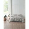 Jayson Brunsdon Homewares Tencel Flannelette Quilt Cover Set King Bed Silver King