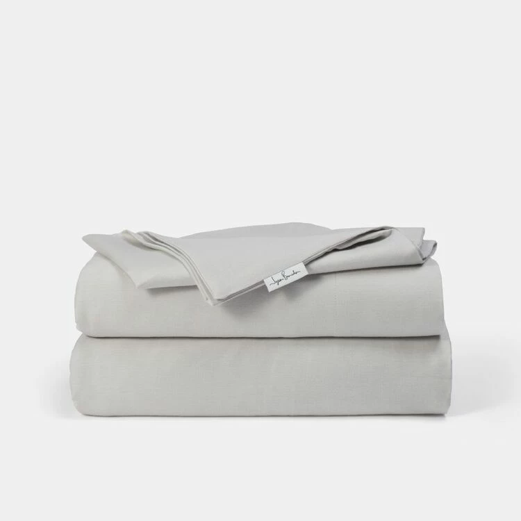 Jayson Brunsdon Homewares Tencel Flannelette Queen Bed Sheet Set Silver Queen 4 Jayson Brunsdon Homewares Tencel Flannelette Queen Bed Sheet Set Silver Queen - Image 2