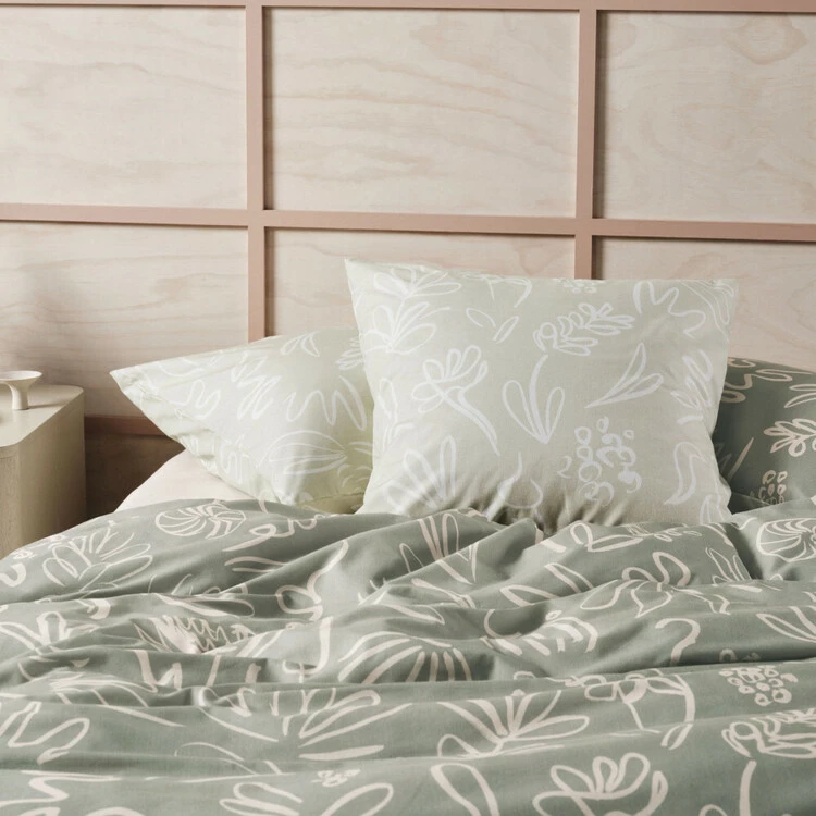 Linen House Adley European Pillowcase Eucalyptus European 3 Linen House Adley European Pillowcase Eucalyptus European