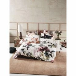 Linen House Julieta Cotton Quilt Cover Set King Bed Pearl King