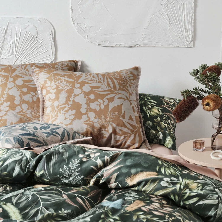 Linen House Willamine European Pillowcase Forest European 3 Linen House Willamine European Pillowcase Forest European