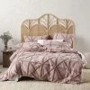 Linen House Clyde Cotton Quilt Cover Set Super King Bed Dusk Super King
