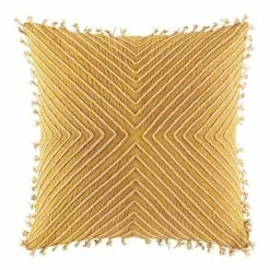 Kas Oscelace Cushion 50x50cm Mustard