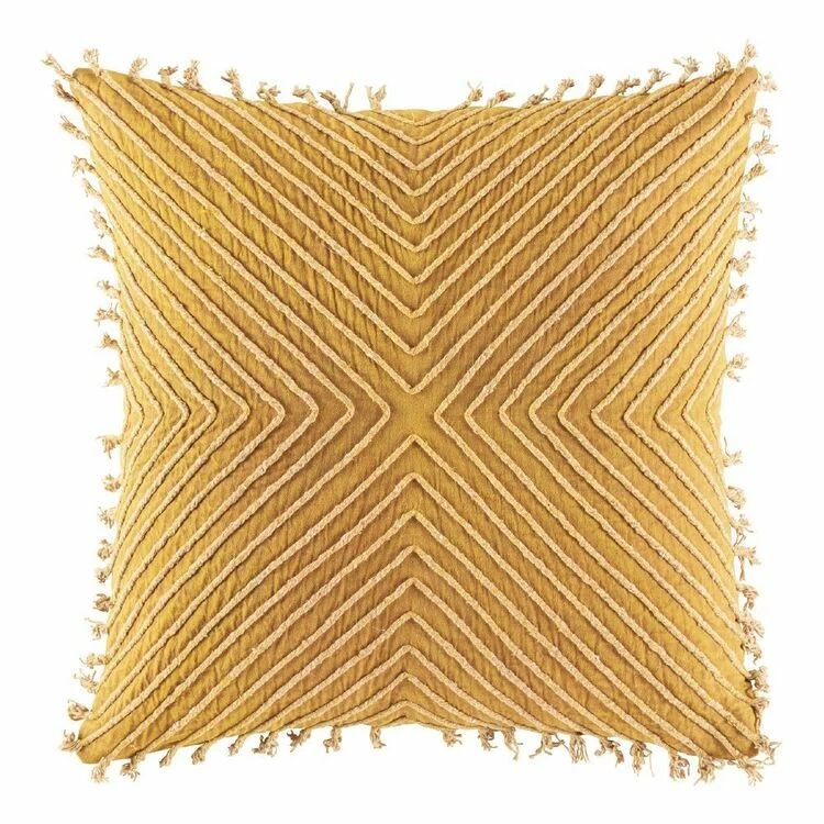 Kas Oscelace Cushion 50x50cm Mustard 3 Kas Oscelace Cushion 50x50cm Mustard