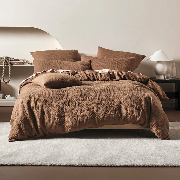 Linen House Lila Quilt Cover Set Super King Bed Pecan Super King 3 Linen House Lila Quilt Cover Set Super King Bed Pecan Super King