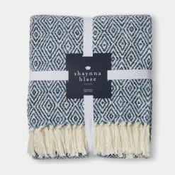 Shaynna Blaze Sterling Throw 130x170cm Blue 130 X 170 Cm 7 Shaynna Blaze Sterling Throw 130x170cm Blue 130 X 170 Cm -Bed Linen Sales Store 632917 C 0400 00