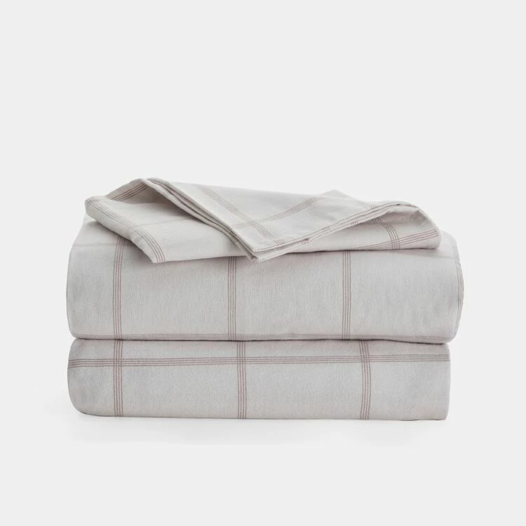 Linen House Morella Printed Flannelette Sheet Set Single Bed Dusk Single 4 Linen House Morella Printed Flannelette Sheet Set Single Bed Dusk Single - Image 2