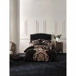 Grace By Linenhouse Linen House Dionisia Quilt Cover Set King Bed Black King